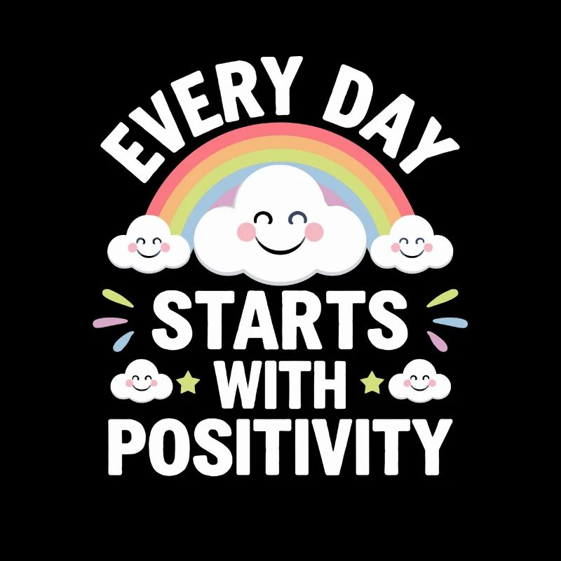 Every day starts with positivity rainbow