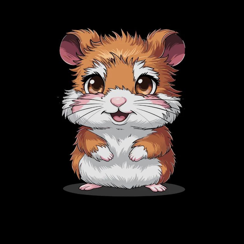 Mignon hamster avec de grands yeux et