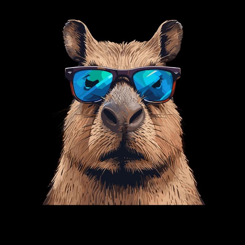 Cooles Capybara mit Sonnenbrille