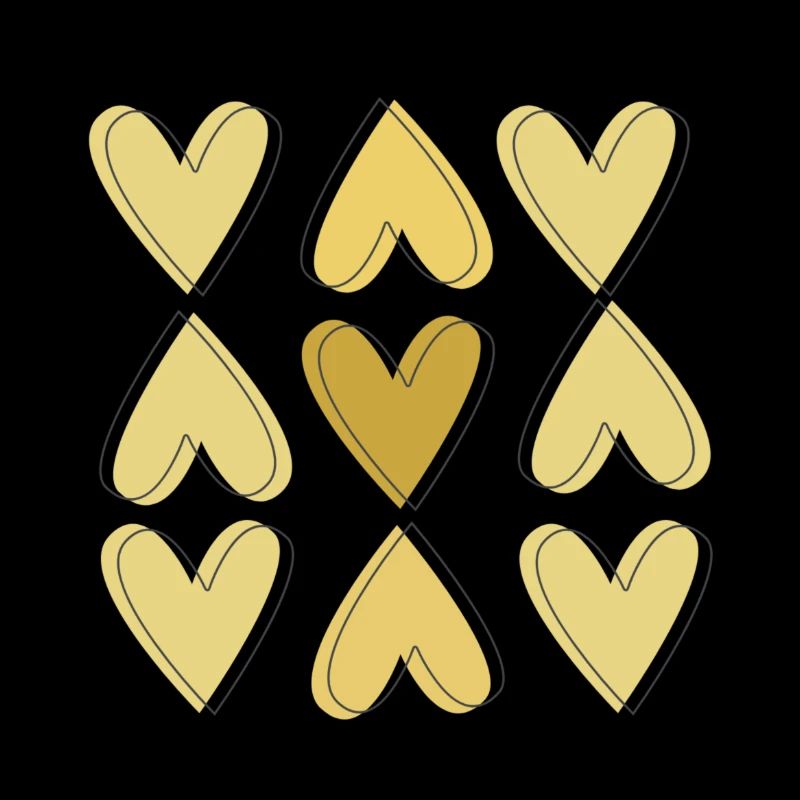 gold hart love