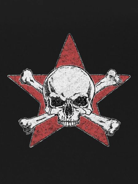 Skull and red star