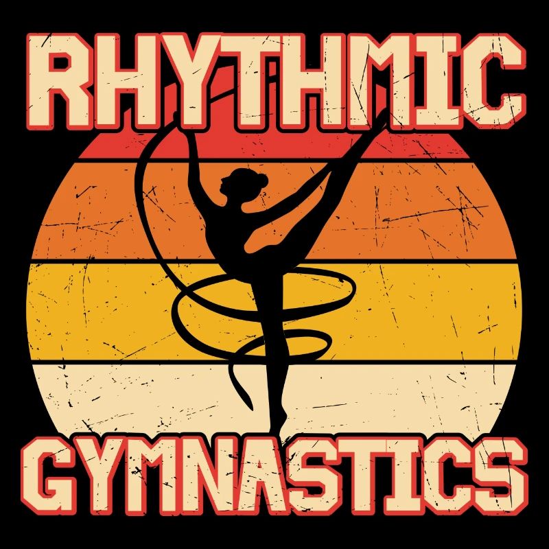 Rhythmic Gymnastics Retro Sunset Design