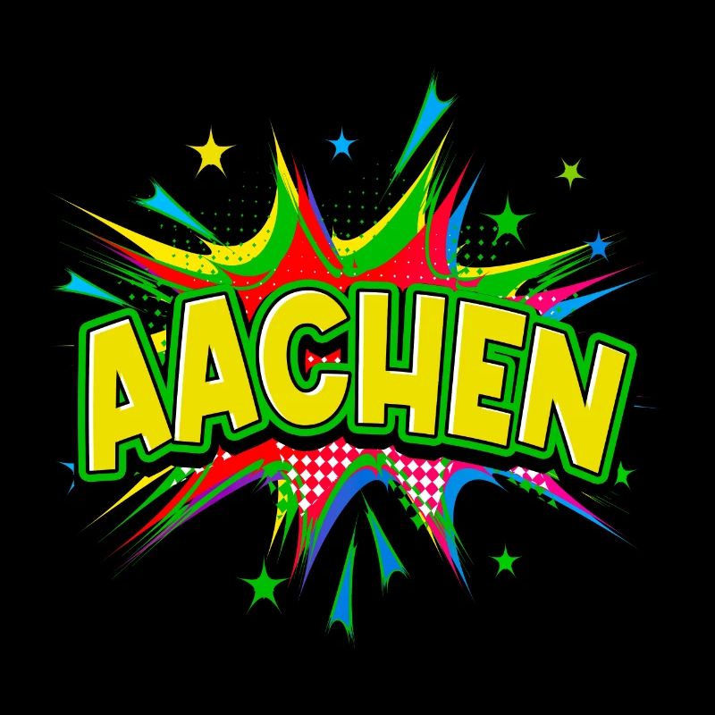 Aachen Germany City Pop Art Comic Art
