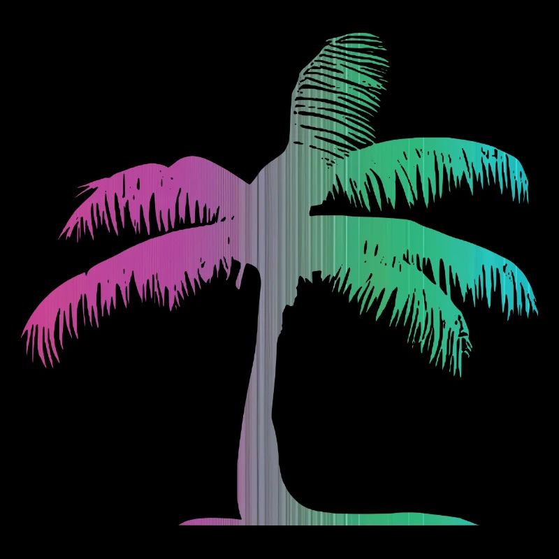 Tropical Beach Paradise Palm Rainbow 6