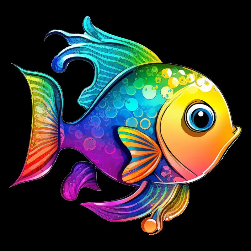 Fisch Regenbogen Zeichnung