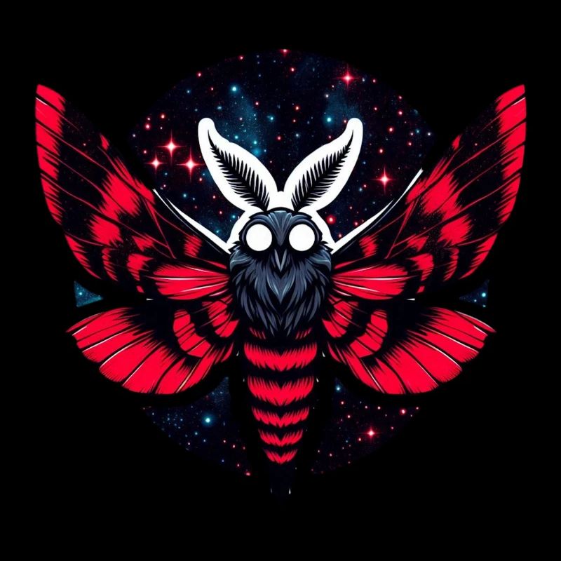 Kosmische Motte - Kunst Folklore Mottenmann