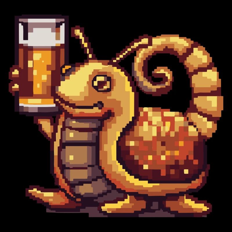 Snail Beer Pixel