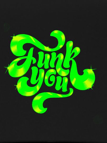 Grünes Neon-Punk-Textdesign
