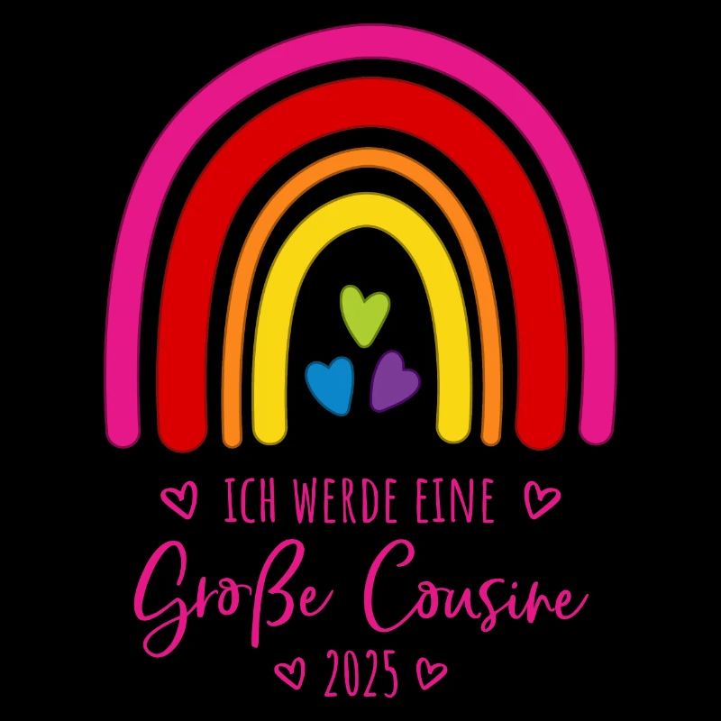 Boho Regenbogen Ich werde eine große Cousine 2025