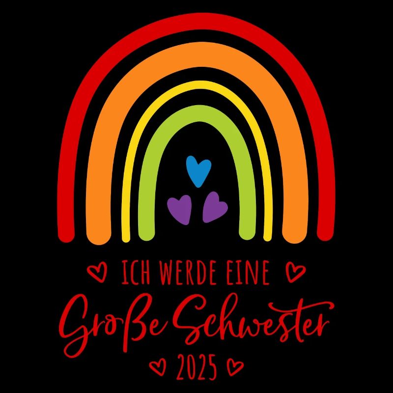 Ich werde eine große Schwester 2025 Regenbogen