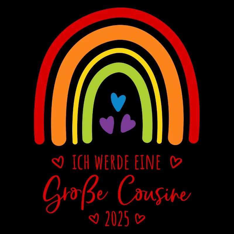 Boho Regenbogen Ich werde eine große Cousine 2025