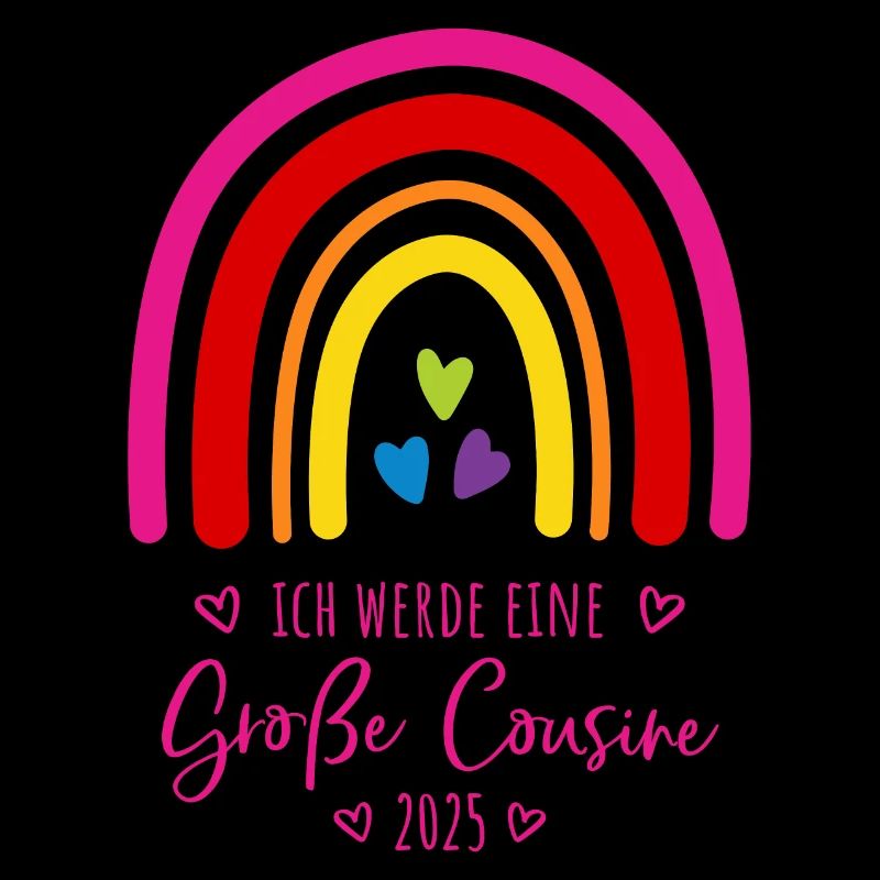 Boho Regenbogen Ich werde eine große Cousine 2025
