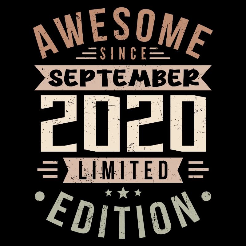 2020 Septembre Anniversaire Né Septembre 2020