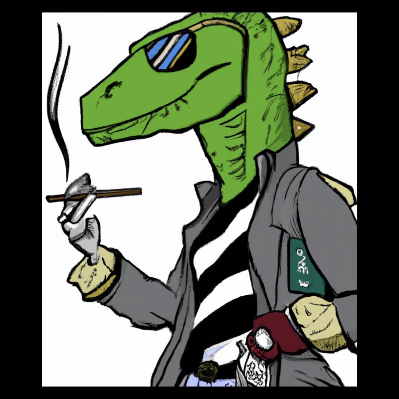 Rauchender Dino