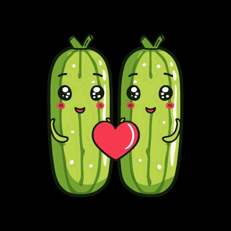 concombre couple amour coeur bande dessinée