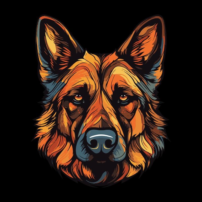 German Shepherd Dog Portrait