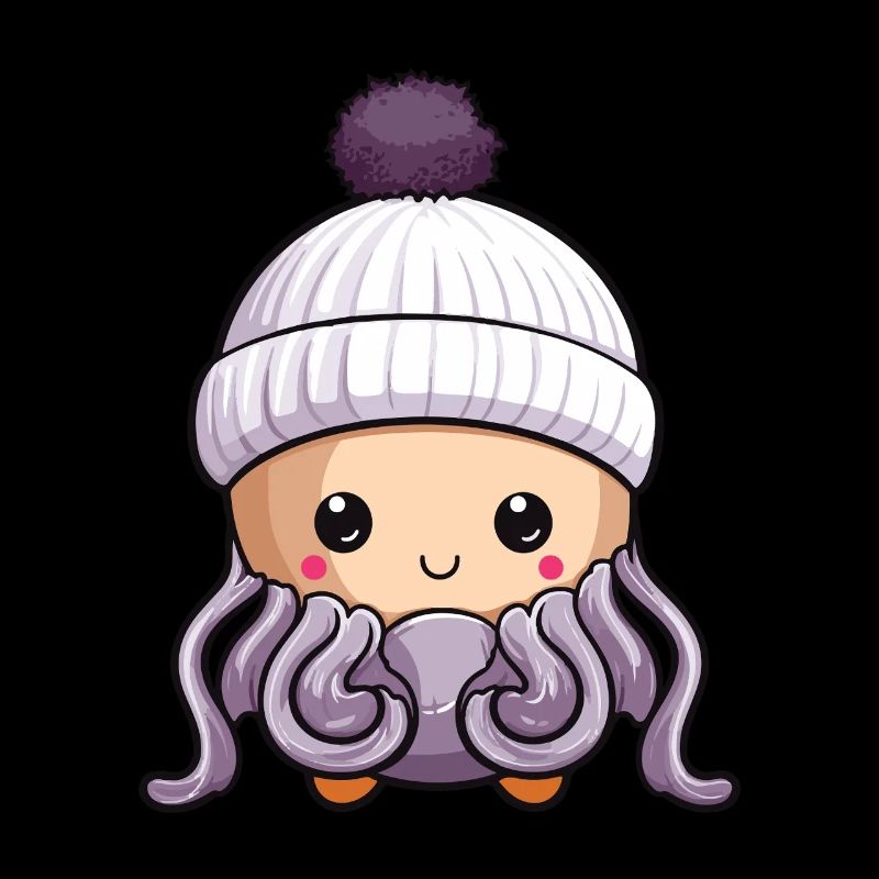 Octopus Winter Animal Baby Comic