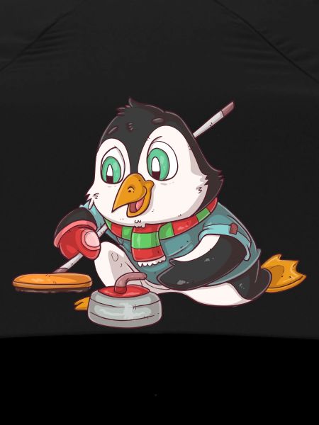 Curling Penguin
