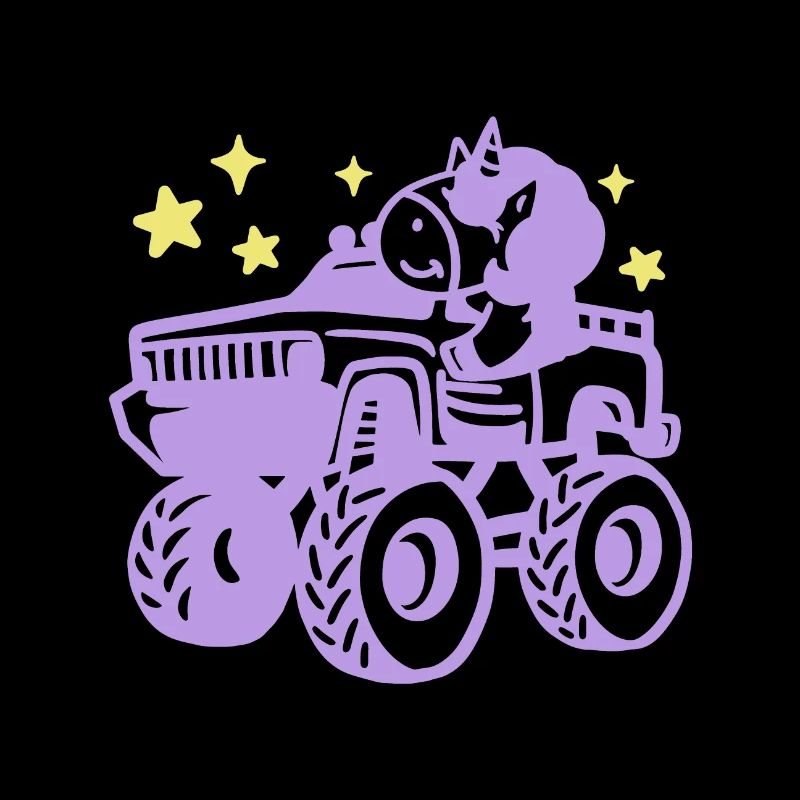 Einhorn im Monstertruck