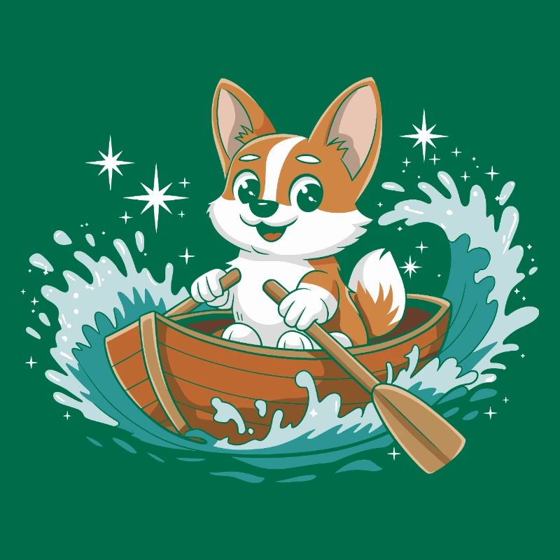Ein Corgi Boot Paddle Boot