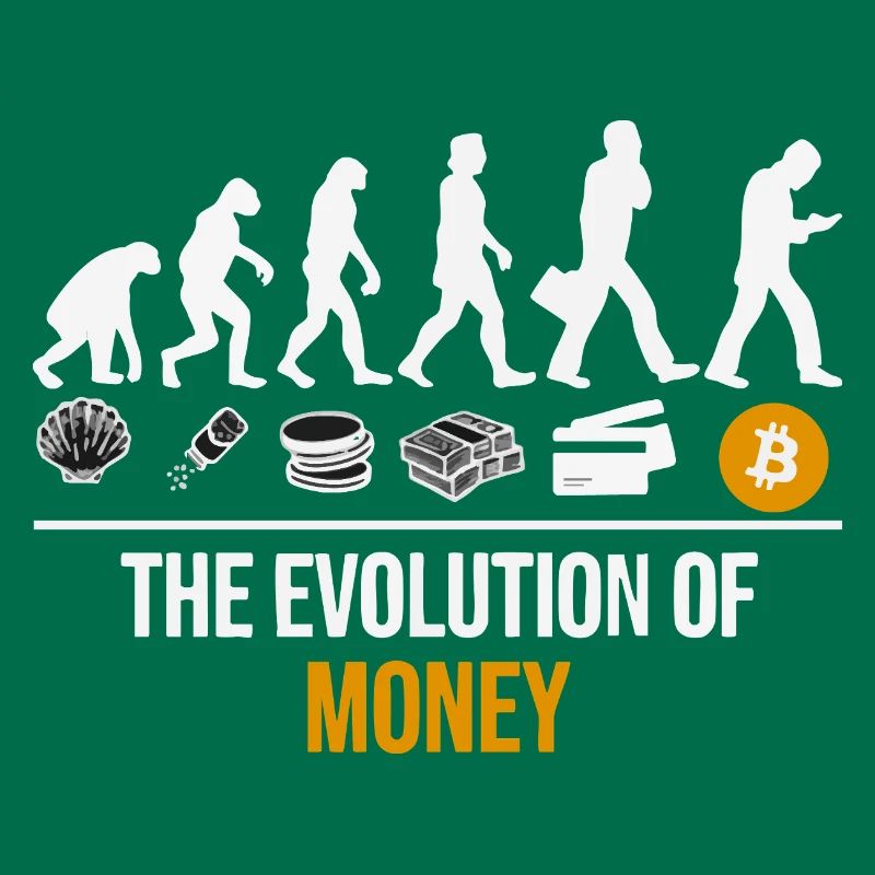 T-shirts Bitcoin - T-shirt Crypto - Évolution de l’argent