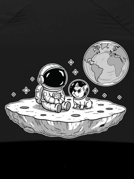 Astronaut Dog Bulldog Space