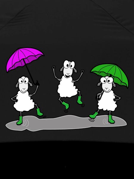 Mouton dansant avec parapluie