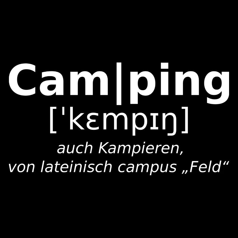 Definition Camping - Eintrag Wörterbuch (weiß)