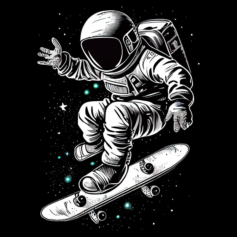 Patineur astronaute