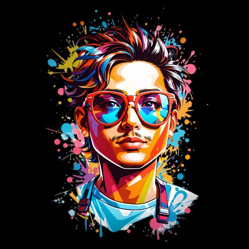 Hipster mit Bart