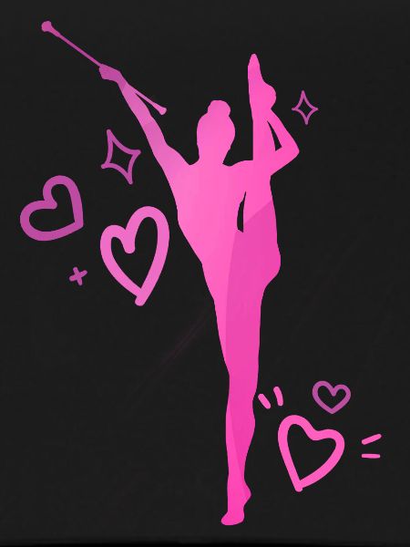 Twirleuse pink hearts