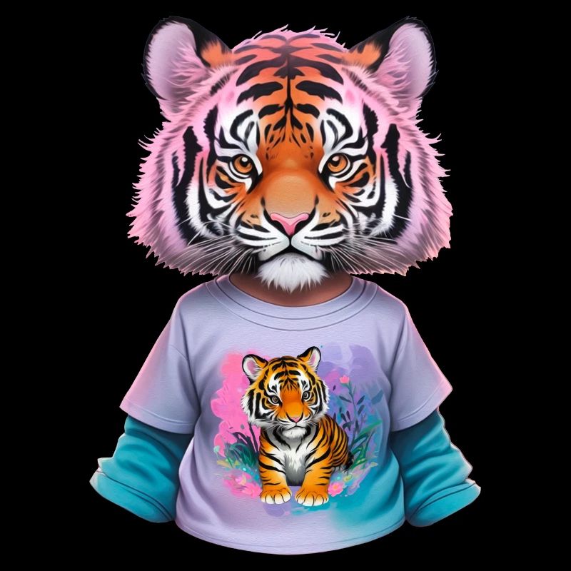 Tiger kid with tiger shirt