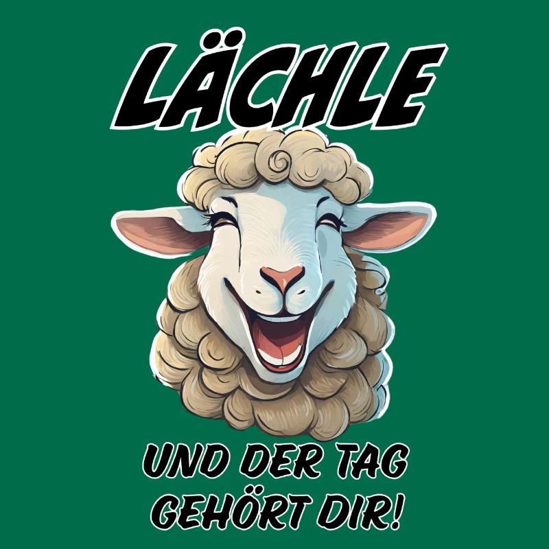 Lächle und der Tag gehört dir Schaf Schafe
