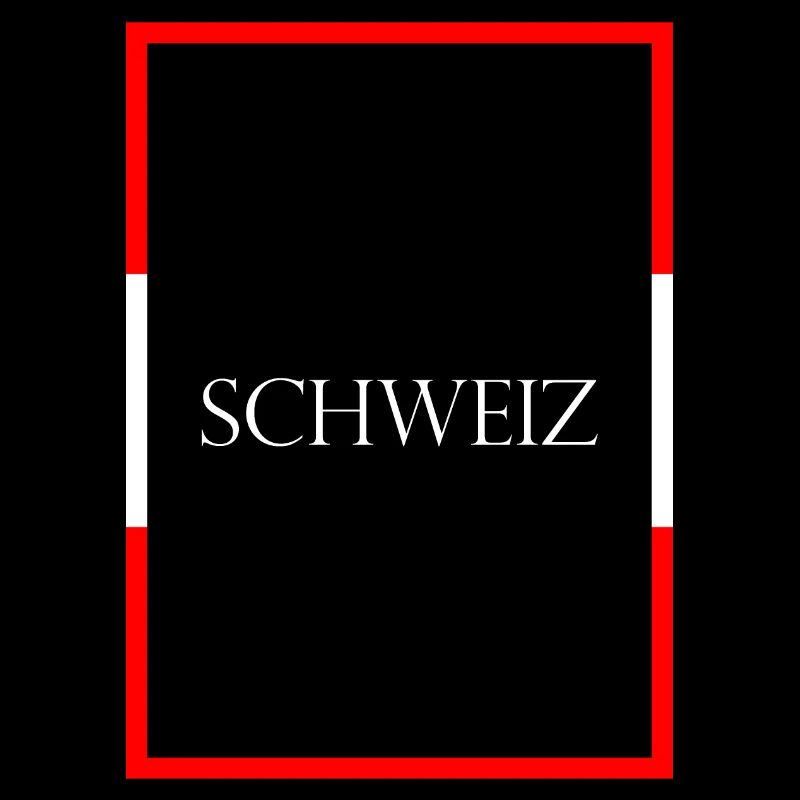 Schweitz, lettrage Swiss Statement avec drapeau