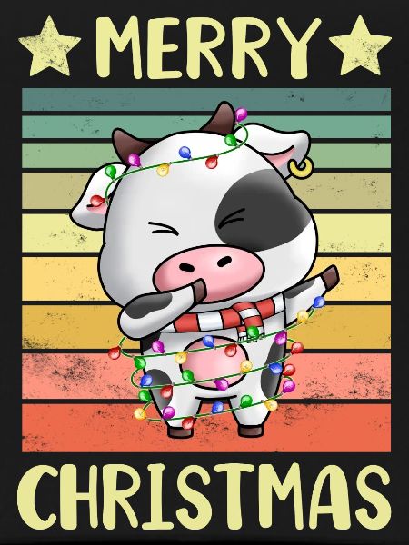Joyeuse vache de Noël