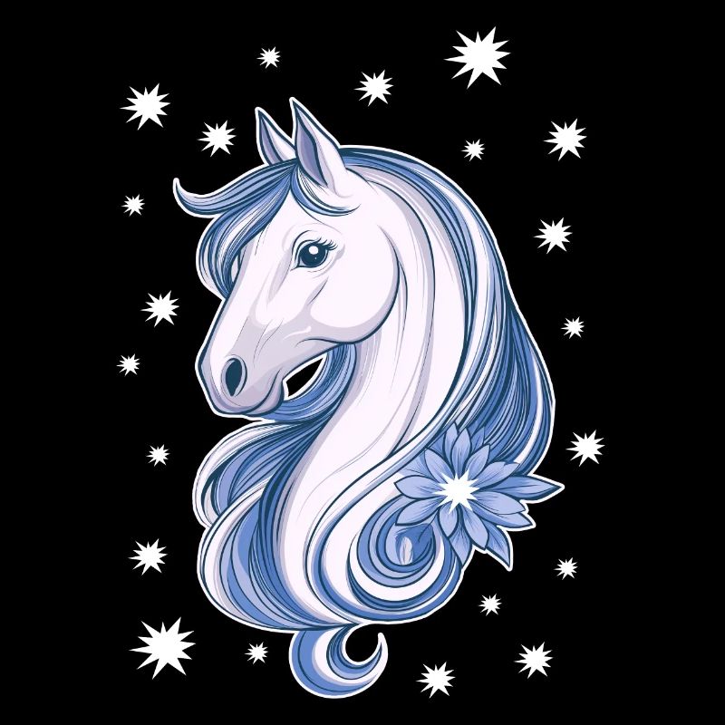 Cheval avec des étoiles