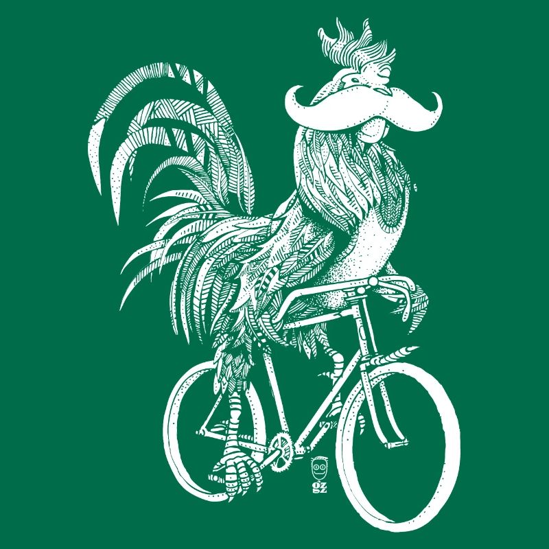 Coq & Bicycles - version blanche
