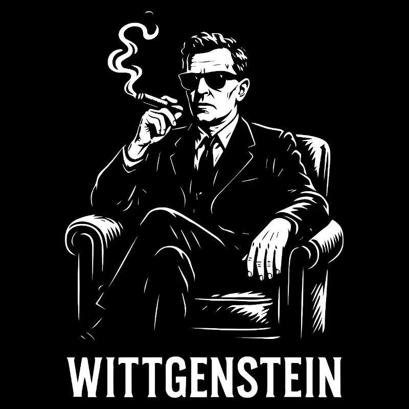 Wittgenstein, philosophe, Silhouette, fumer