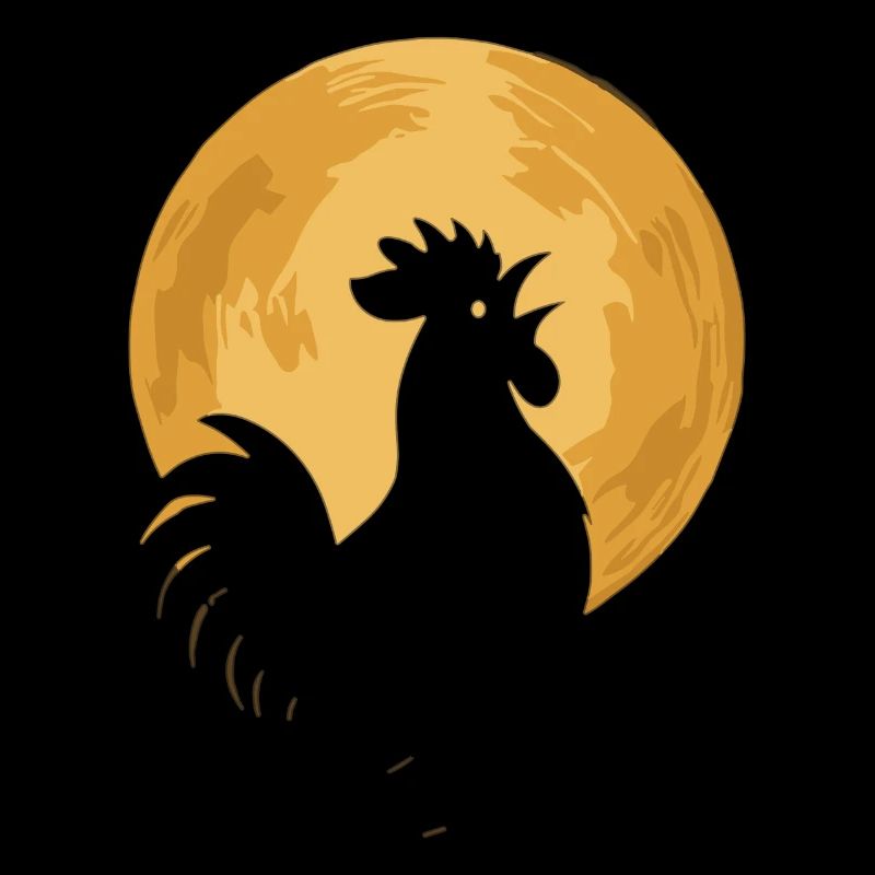 Le coq de Colle dans la lune