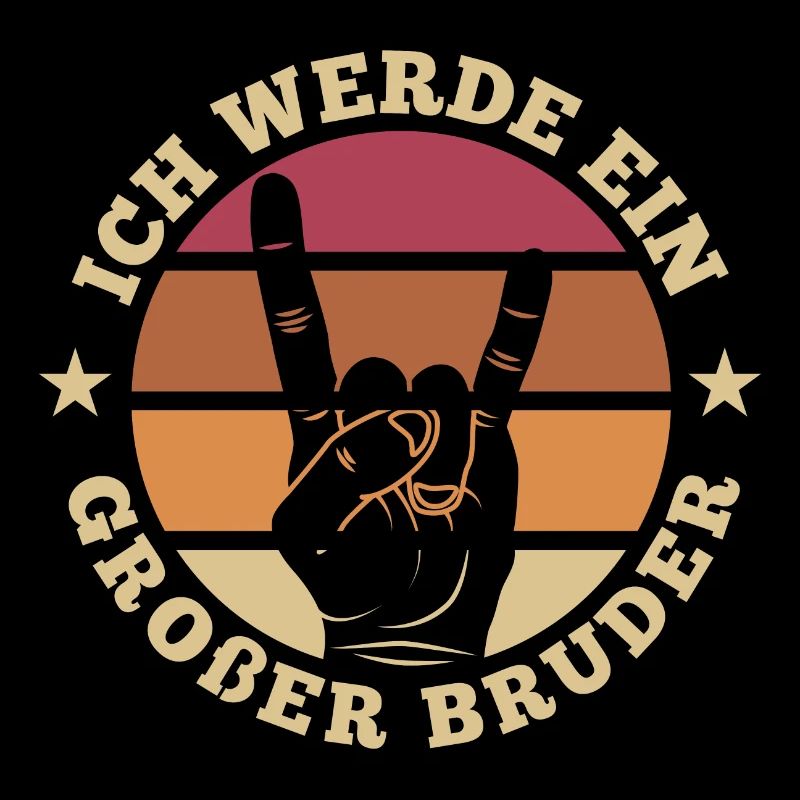 Ich werde großer Bruder Rock Handzeichen