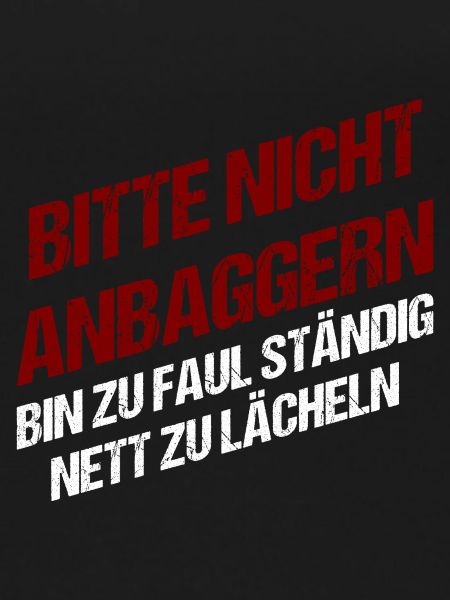 Bitte nicht anbaggern