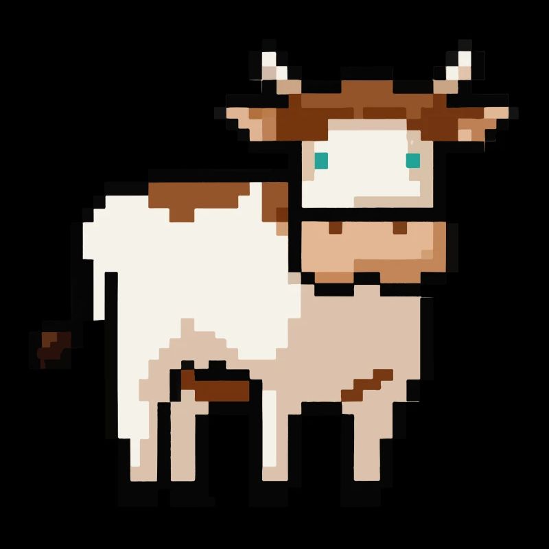 Cow Pixelated Pixel Cow Gift Idea