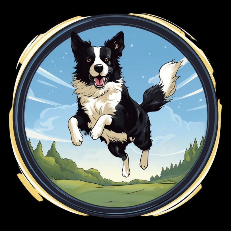 Fröhlicher Border Collie Hund