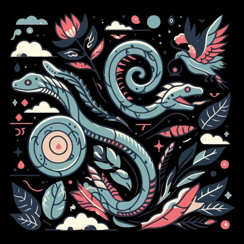 Harmonie du serpent et de la nature