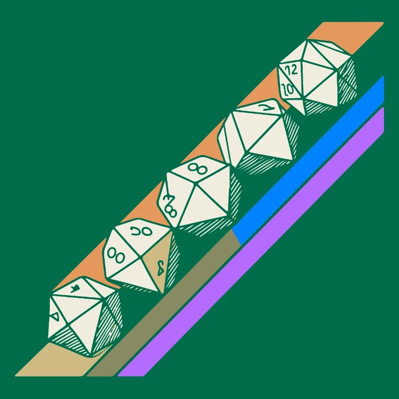Rétro minimaliste polyédrique jeu de dés de table RPGP