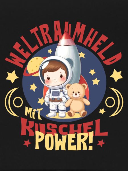 Astronaut with teddy bear