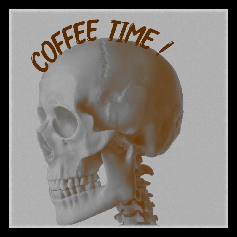 coffee time skull