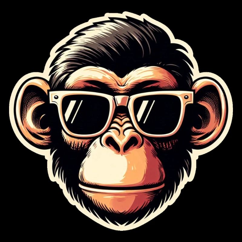 Affe Brille cool