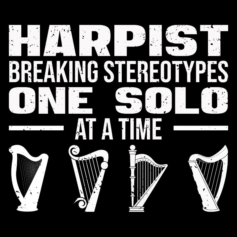 Harfenspieler | Harfe Harfenist Band Geschenkidee