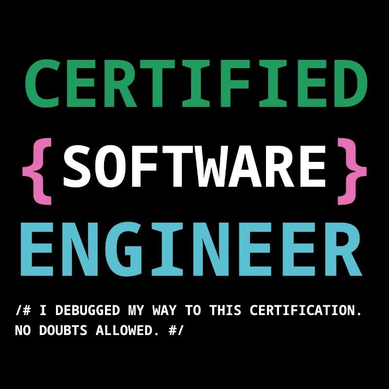 Lustiger zertifizierter Softwareentwickler